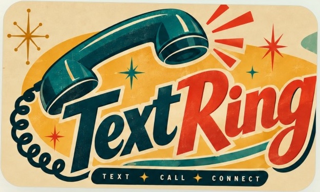 TextRing retro telephone brand artwork